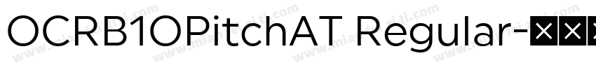 OCRB1OPitchAT Regular字体转换